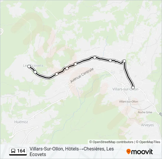164 Bus Line Map