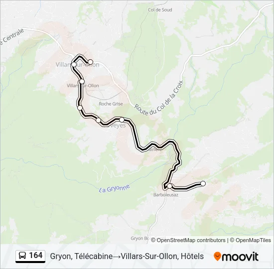 164 Bus Line Map
