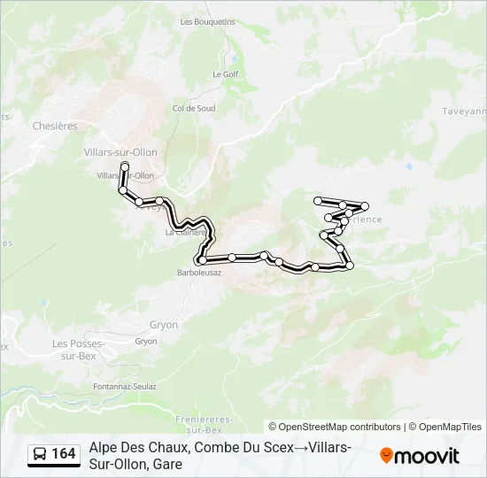 164 Bus Line Map