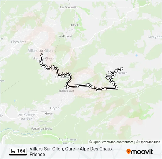 164 Bus Line Map