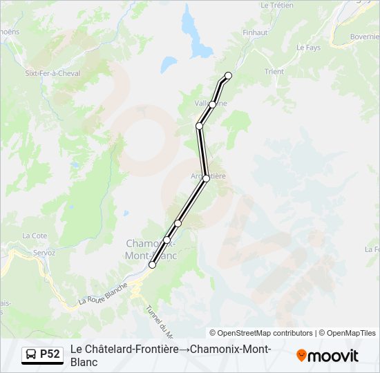 P52 Bus Line Map
