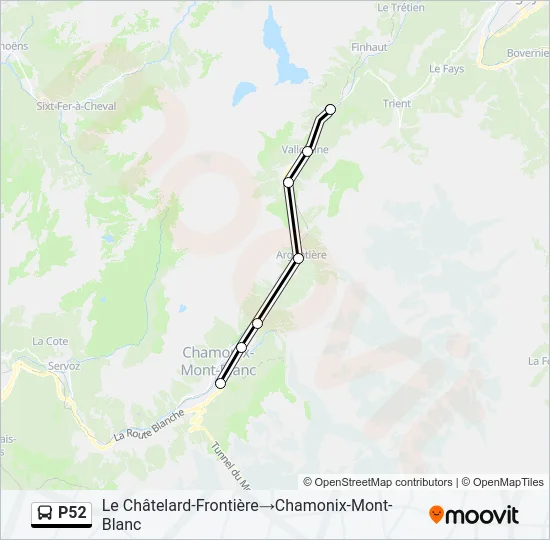 P52 Bus Line Map