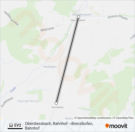 EV2 Bus Line Map