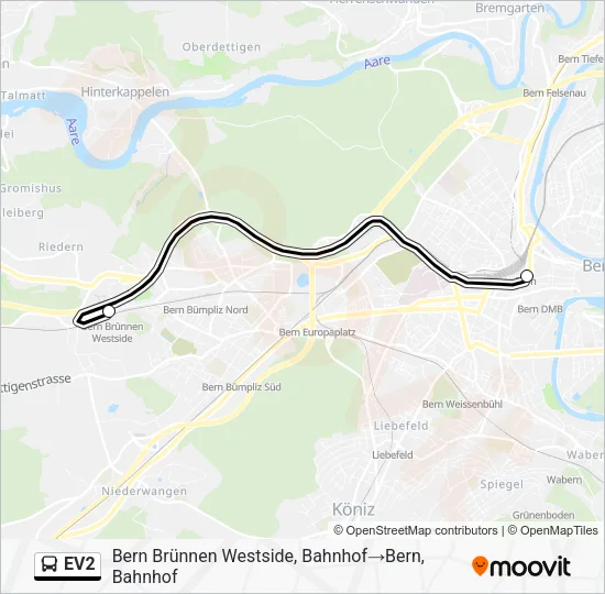 EV2 Bus Line Map