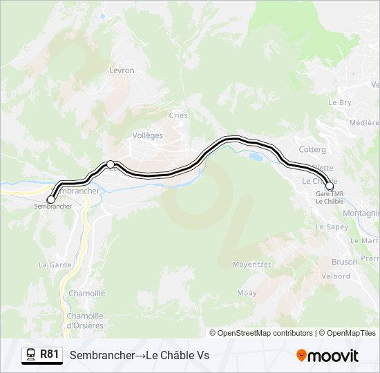 R81 train Line Map