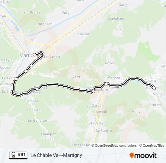 R81 train Line Map