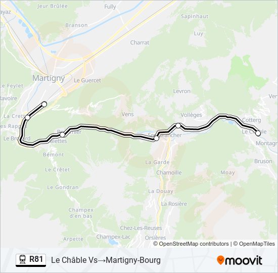 R81 train Line Map