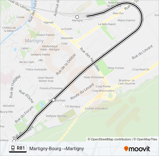 R81 Train Line Map