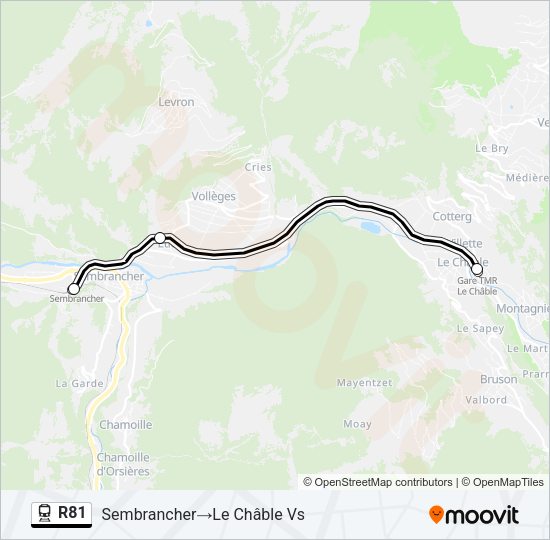 R81 Train Line Map