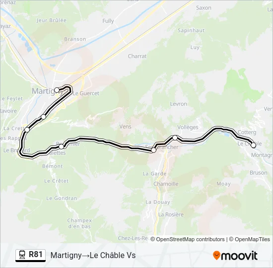 R81 Train Line Map