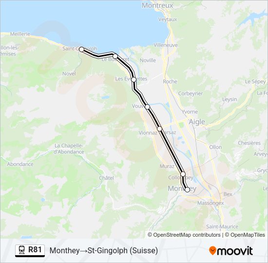 R81 Train Line Map