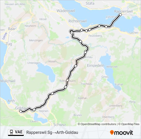 Plan de la ligne VAE de train