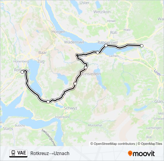 Plan de la ligne VAE de train