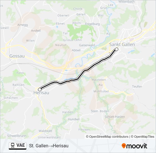 VAE Train Line Map