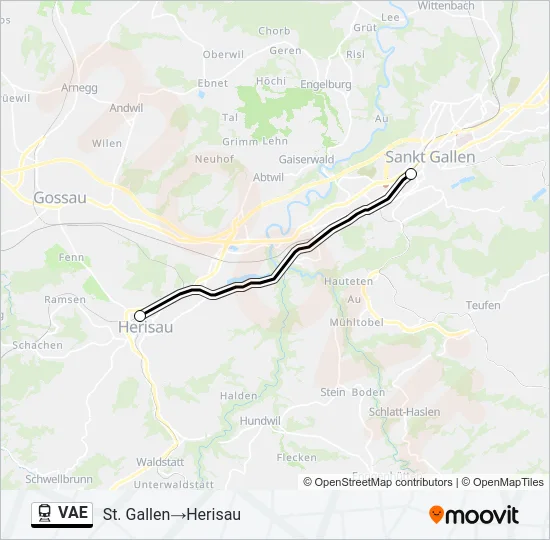 VAE Train Line Map