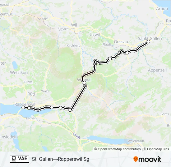 VAE Train Line Map