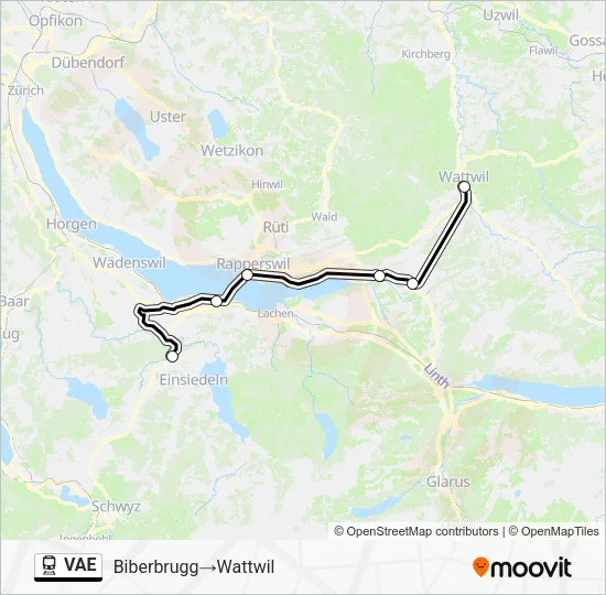 VAE Train Line Map