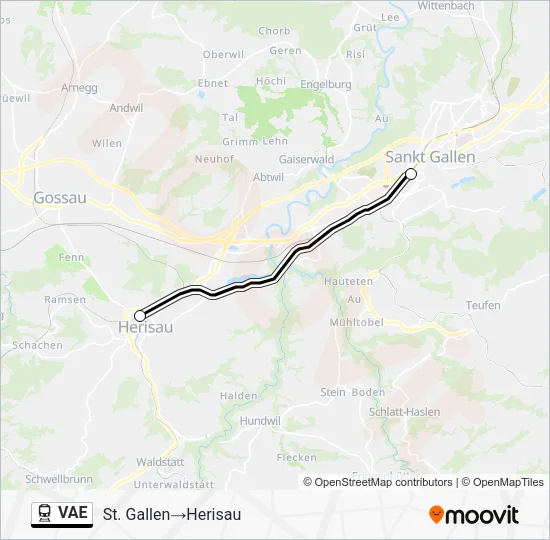 VAE Train Line Map