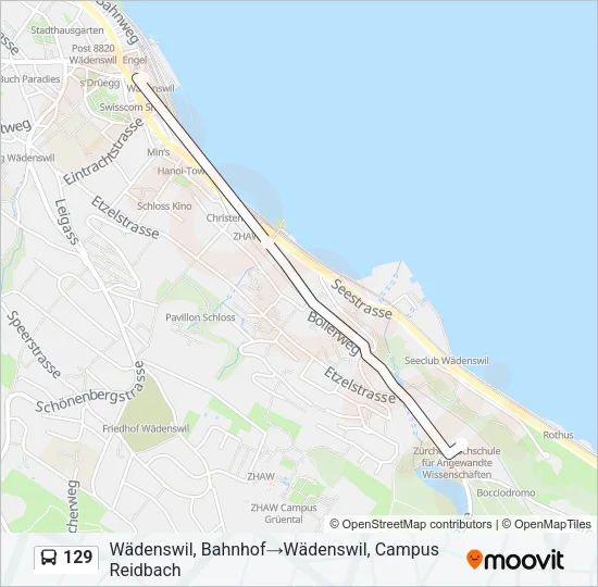 129 Bus Line Map