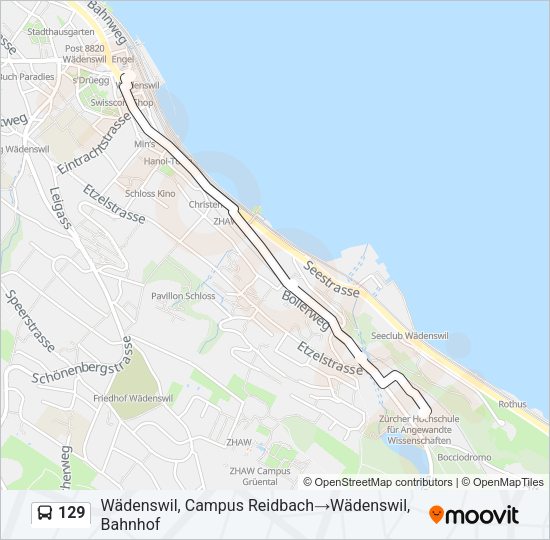 129 Bus Line Map