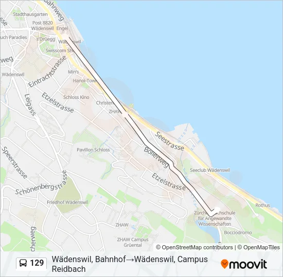 129 Bus Line Map