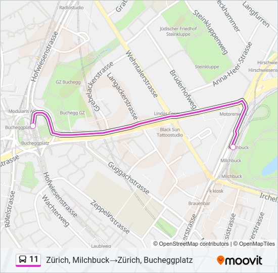 11 Bus Line Map