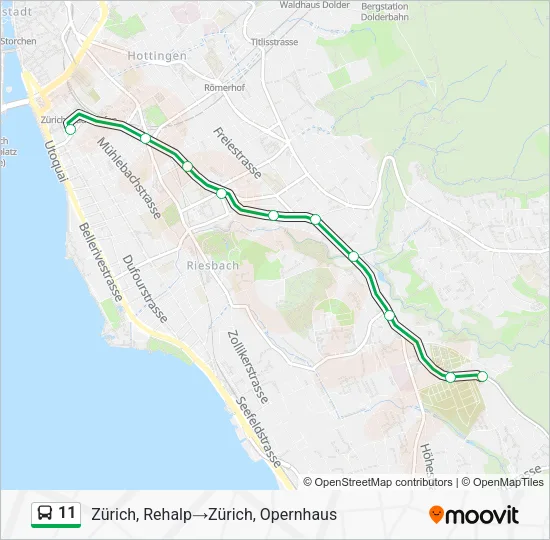11 Bus Line Map