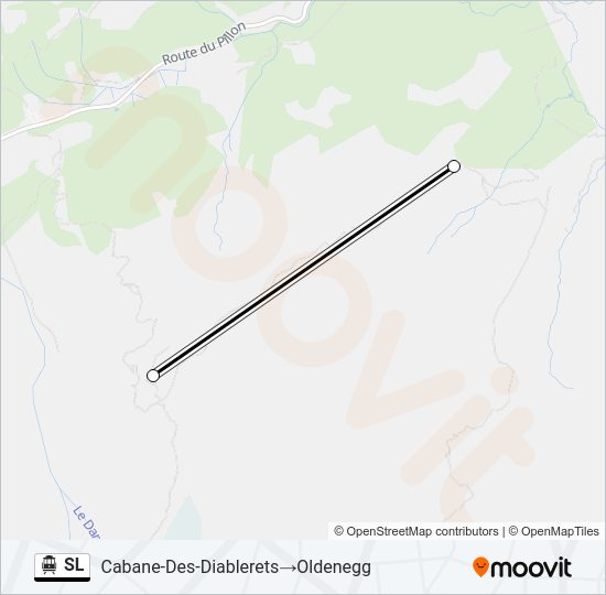 SL Cable Car Line Map