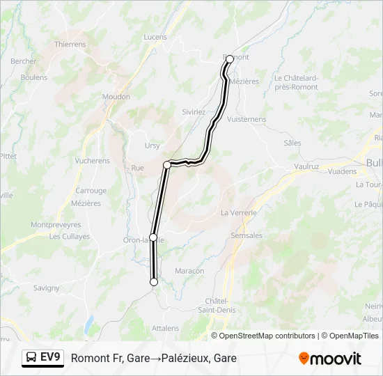 EV9 Bus Line Map