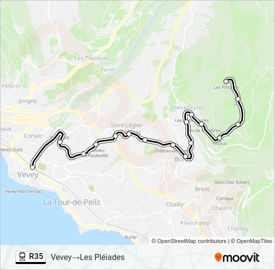 R35 Train Line Map