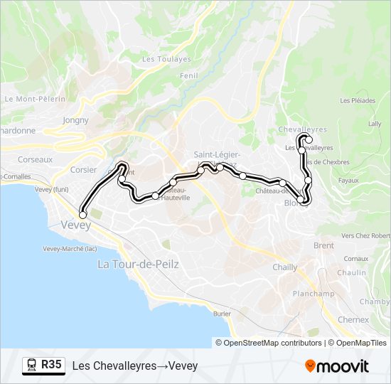 R35 Train Line Map