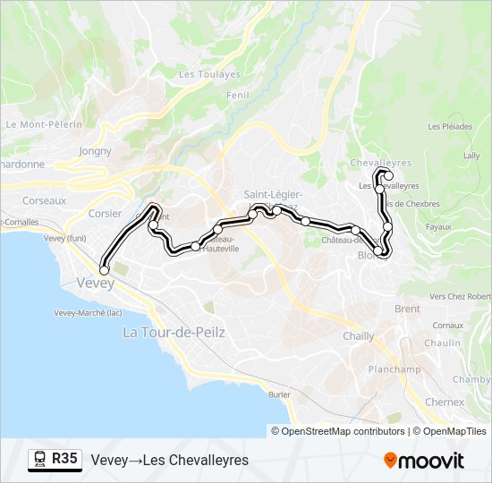 R35 Train Line Map