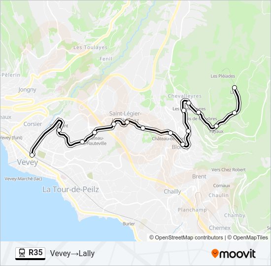 R35 Train Line Map