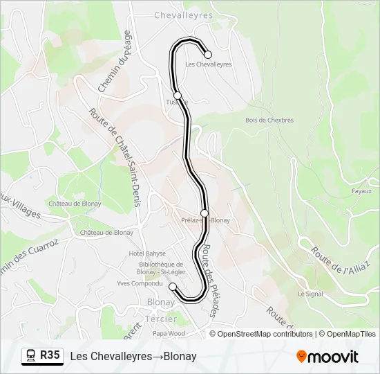 R35 Train Line Map