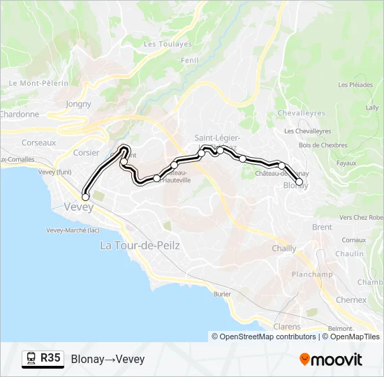 R35 Train Line Map