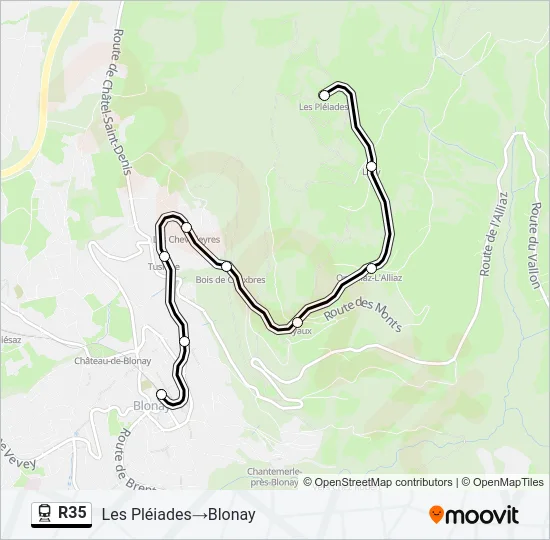 R35 Train Line Map