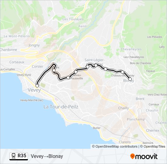 R35 Train Line Map