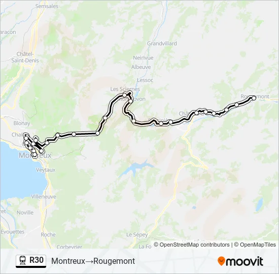 R30 Train Line Map