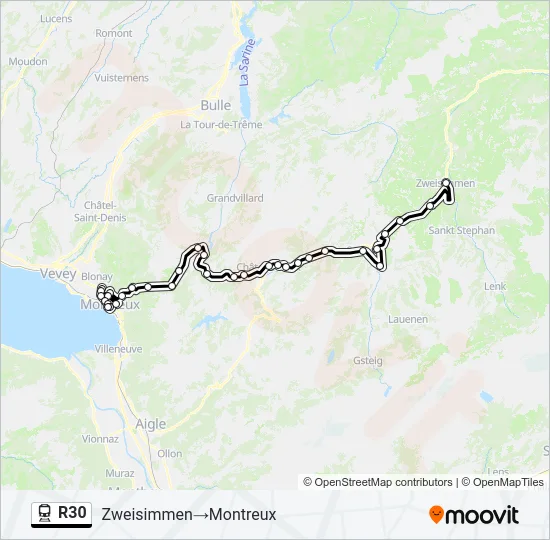 R30 Train Line Map