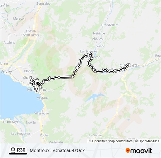 R30 Train Line Map