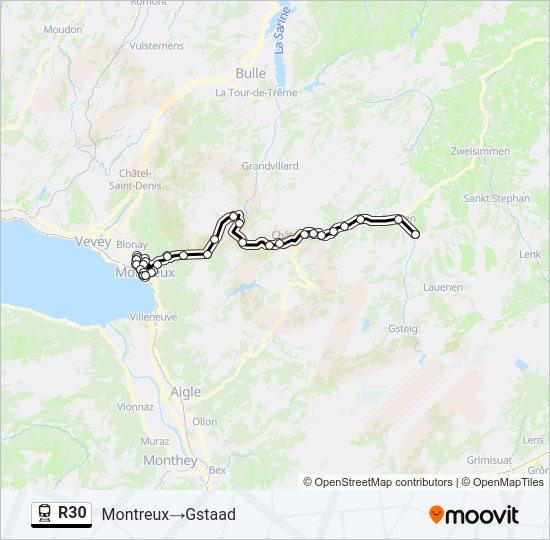 R30 Train Line Map