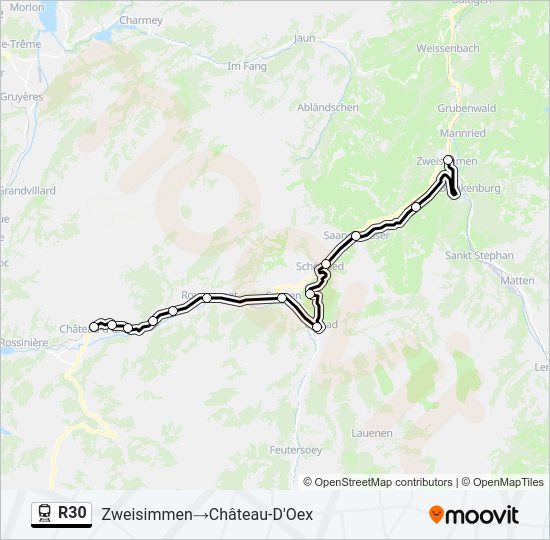 R30 Train Line Map