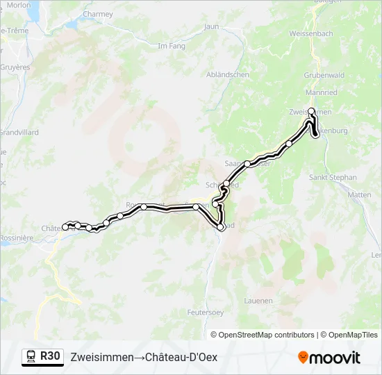 R30 Train Line Map