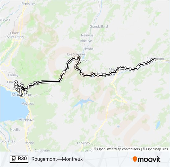 R30 Train Line Map
