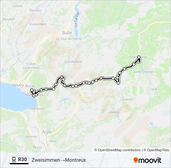 R30 Train Line Map