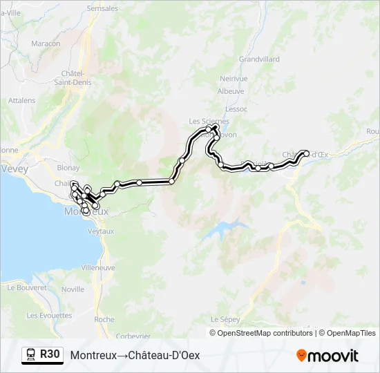 R30 Train Line Map