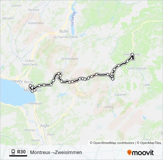 R30 Train Line Map