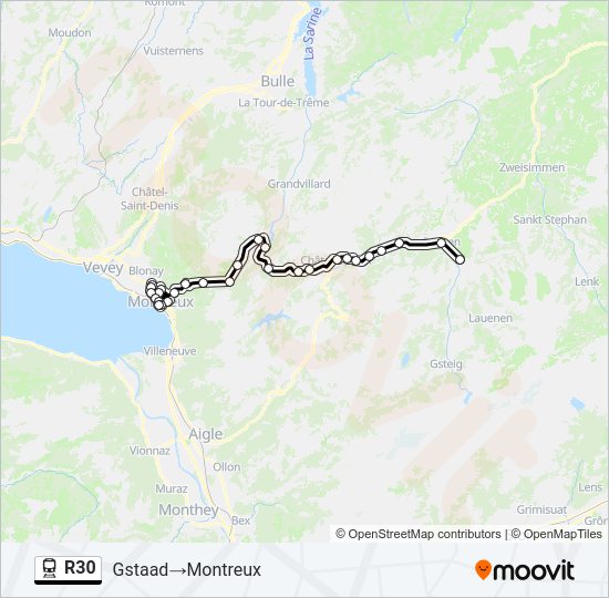 R30 Train Line Map