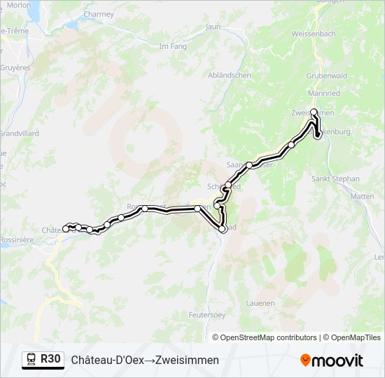 R30 Train Line Map