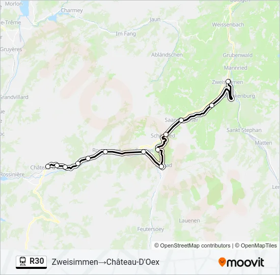 R30 Train Line Map